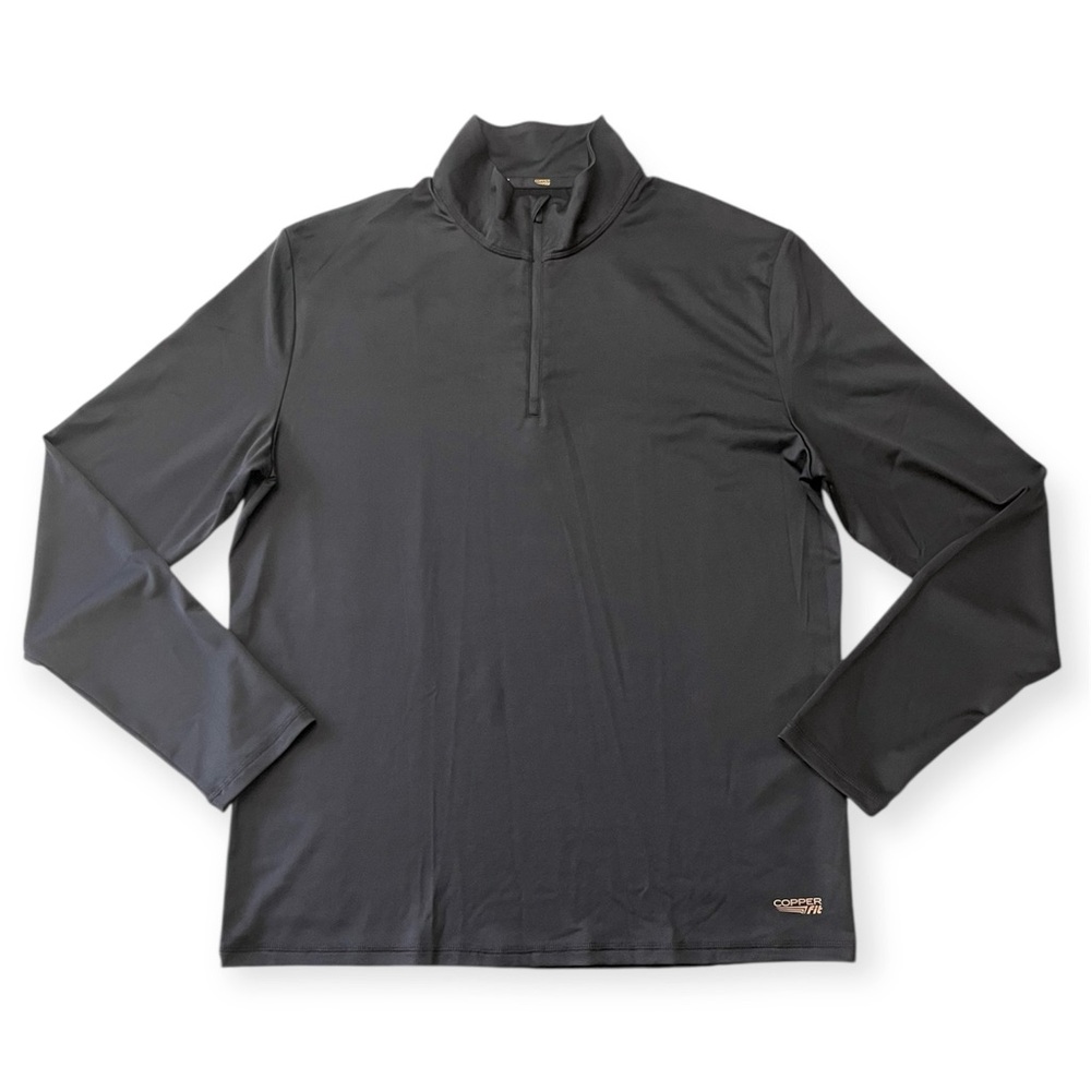 Copper Fit Men’s Performance Quarter-Zip Pullover – Black